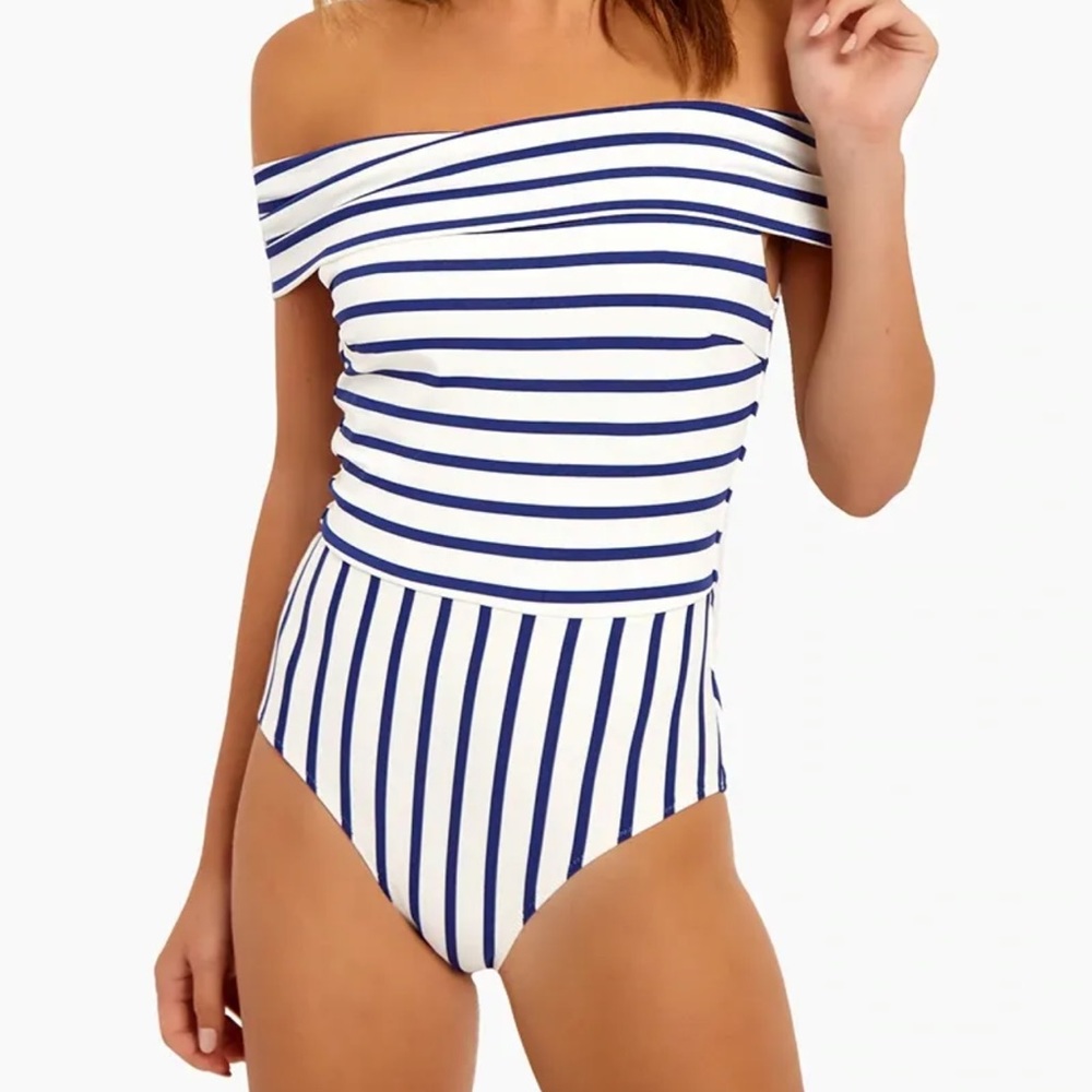 Solid & Striped Vera off the shoulder one piece